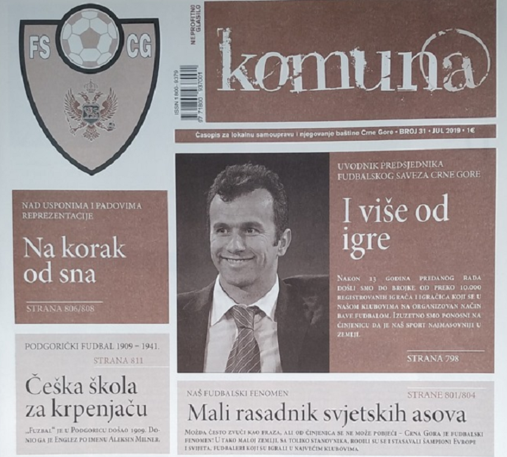 Nova "Komuna" posvećena fudbalu u CG Nova "Komuna" posvećena fudbalu u CG