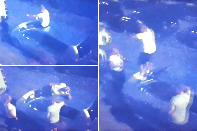 (VIDEO) Vesli Snajder pijan demolirao automobil (VIDEO) Vesli Snajder pijan demolirao automobil