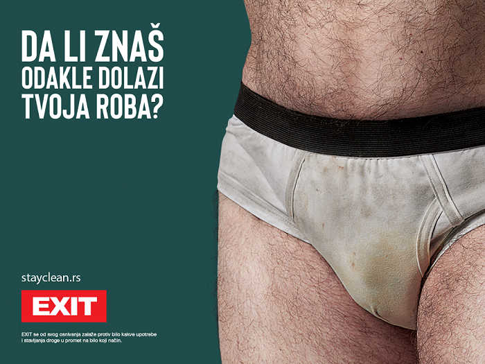 EXIT na duhovit način u novoj društvenoj kampanji poručio: "Ostanimo čisti"! EXIT na duhovit način u novoj društvenoj kampanji poručio: "Ostanimo čisti"!
