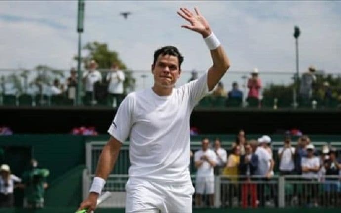 Raonić u osmini finala Vimbldona, Opelka pružio otpor samo u prvom setu Raonić u osmini finala Vimbldona, Opelka pružio otpor samo u prvom setu