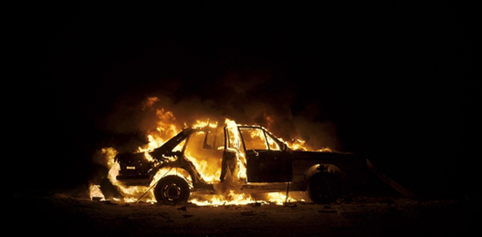 Zapaljen automobil u Podgorici Ilustracija: Screenshot