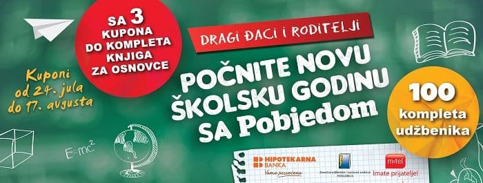 Finiš nagradne igre “Počnite novu školsku godinu s Pobjedom" Finiš nagradne igre “Počnite novu školsku godinu s Pobjedom"
