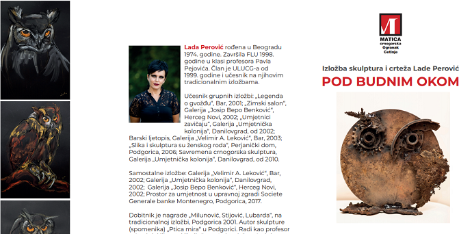 Izložba skulptura i crteža Lade Perović u galeriji Matice crnogorske Izložba skulptura i crteža Lade Perović u galeriji Matice crnogorske