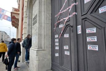 SRBIJA: Odblokirana zgrada Rektorata SRBIJA: Odblokirana zgrada Rektorata