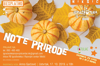 Nikšić: Besplatne radionice za najmlađe, prijava u toku Nikšić: Besplatne radionice za najmlađe, prijava u toku