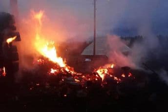 Veliki požar: Izgorjeli objekti porodice Tomašević Veliki požar: Izgorjeli objekti porodice Tomašević