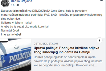 Brajović: Incident iskorišten u političke svrhe. Brajović: Incident iskorišten u političke svrhe.