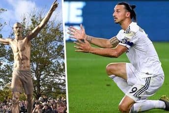Huligani zapalili Zlatanovu statuu u Malmeu (VIDEO) Huligani zapalili Zlatanovu statuu u Malmeu (VIDEO)