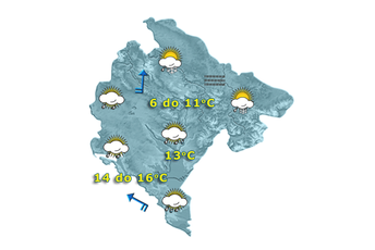 Sjutra veče promjena vremena, snijeg, pljuskovi i grmljavina Sjutra veče promjena vremena, snijeg, pljuskovi i grmljavina