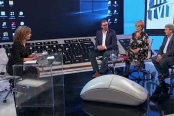 Rudan: Hoće li neko i vas ubiti? Vučić: Valjda neće; Rudan: Nadajmo se... Foto: Screenshot