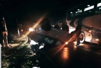 Udes u Risnu, prevrnuo se automobil Udes u Risnu, prevrnuo se automobil