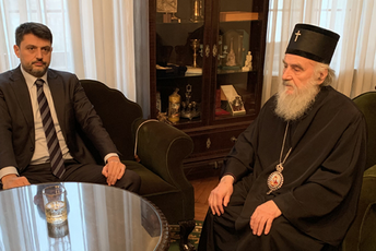 Patrijarh SPC s ambasdorom Srbije: Irinej potrešen aktuelnim dešavanjima u CG Foto: spc.rs