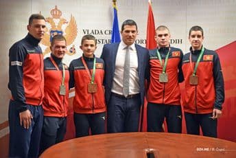 Crnogorski karatisti na prijemu kod Janovića Crnogorski karatisti na prijemu kod Janovića