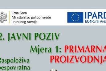 Počinje predstavljanje IPARD javnog poziva po opštinama, u ponedjeljak u Bijelom Polju i Beranama Počinje predstavljanje IPARD javnog poziva po opštinama, u ponedjeljak u Bijelom Polju i Beranama