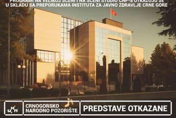 Otkazane predstave i kulturne manifestacije u CG CNP