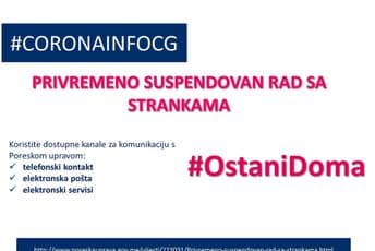Poreska uprava: Privremeno suspendovan rad sa strankama Poreska uprava: Privremeno suspendovan rad sa strankama