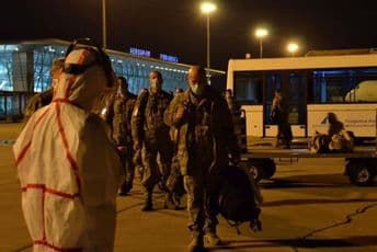 Crnogorski vojnici smješteni u karantin u Danilovgradu Crnogorski vojnici smješteni u karantin u Danilovgradu