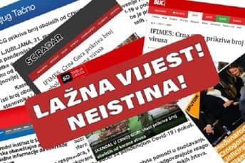 Vlada: Ifimes ponovo objavio lažnu vijest o Crnoj Gori