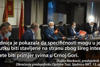 Marković: Građani Tuzi pokazali odgovornost prema cijeloj Crnoj Gori Marković: Građani Tuzi pokazali odgovornost prema cijeloj Crnoj Gori