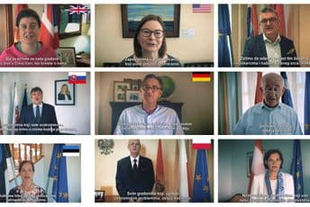Ambasadori EU, Velike Britanije i SAD-a zahvalili svima koji se bore protiv koronavirusa (VIDEO) Ambasadori EU, Velike Britanije i SAD-a zahvalili svima koji se bore protiv koronavirusa (VIDEO)