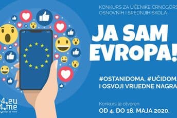 Konkurs za učenike crnogorskih osnovnih i srednjih škola „Ja sam Evropa!“ Konkurs za učenike crnogorskih osnovnih i srednjih škola „Ja sam Evropa!“