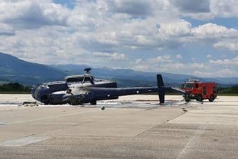 Skoplje: Helikopter policije pao prilikom polijetanja Skoplje: Helikopter policije pao prilikom polijetanja