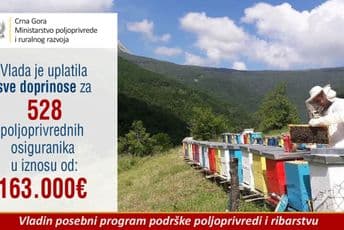 Vlada uplatila sve doprinose za 528 poljoprivrednih osiguranika Vlada uplatila sve doprinose za 528 poljoprivrednih osiguranika