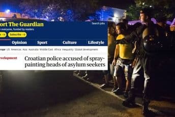 Gardijan: Hrvatska policija bojom u spreju crta krstove na glavama migrantima (FOTO) Gardijan: Hrvatska policija bojom u spreju crta krstove na glavama migrantima (FOTO)