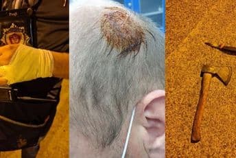 U Nikšiću demonstranti gađali policiju kamenicama, kod grupe građana pronađeni sjekira i nož U Nikšiću demonstranti gađali policiju kamenicama, kod grupe građana pronađeni sjekira i nož