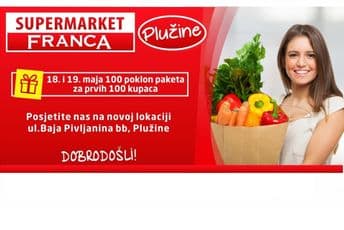 Franca - lanac supermarketa koji posluje u najvećem broju opština: Od danas i u Plužinama Franca - lanac supermarketa koji posluje u najvećem broju opština: Od danas i u Plužinama