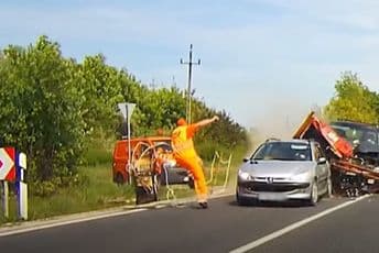 Radnik za dlaku izbjegao "leteći" cirkular (VIDEO)
