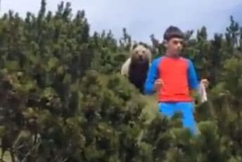 Iza 12-godišnjaka u šumi iznenada se pojavio medvjed, dječak postao hit zbog reakcije Iza 12-godišnjaka u šumi iznenada se pojavio medvjed, dječak postao hit zbog reakcije