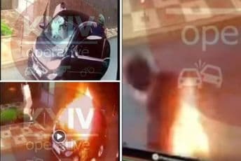 Šok snimak nakon ranjavanja Zvicera u Kijevu: Napadači pokušali da sakriju tragove pa se zapalili Šok snimak nakon ranjavanja Zvicera u Kijevu: Napadači pokušali da sakriju tragove pa se zapalili