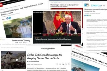 FOTO: Svjetski mediji pišu o pobjedi Crne Gore nad koronom FOTO: Svjetski mediji pišu o pobjedi Crne Gore nad koronom
