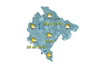 Za vikend kiša, vjetar i niže temperature Za vikend kiša, vjetar i niže temperature