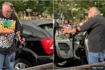 SAD: Demonstranti pretukli čovjeka koji ih je ciljao lukom i strijelom (VIDEO) SAD: Demonstranti pretukli čovjeka koji ih je ciljao lukom i strijelom (VIDEO)