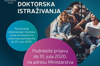 Objavljen konkurs za stipendije za doktorska istraživanja Objavljen konkurs za stipendije za doktorska istraživanja