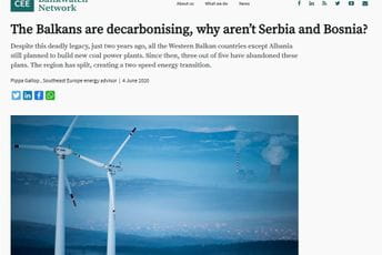 Bankwatch o energetskoj politici na Balkanu: Region se podijelio u dvije brzine Bankwatch o energetskoj politici na Balkanu: Region se podijelio u dvije brzine