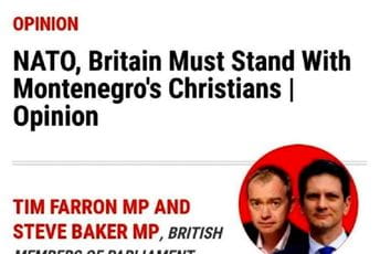 Dva britanska poslanika: NATO da podrži Amfilohija i opoziciju koju on kontroliše, a London da ih finansira Dva britanska poslanika: NATO da podrži Amfilohija i opoziciju koju on kontroliše, a London da ih finansira