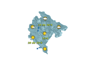 Od sjutra prestanak padavina, temperatura u porastu Od sjutra prestanak padavina, temperatura u porastu