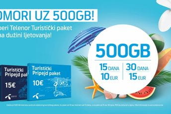 Telenor: Ljetnji pripejd uz 500 gigabajta Telenor: Ljetnji pripejd uz 500 gigabajta