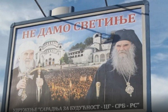 Cimeša: Bilbordi politički stav svetosavske crkve u susret izborima Cimeša: Bilbordi politički stav svetosavske crkve u susret izborima