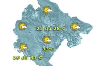 Danas sunčano i toplo, do 34°C Danas sunčano i toplo, do 34°C