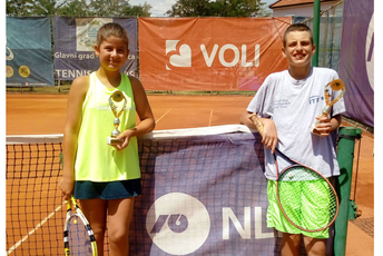 Tara Rašović i Marko Dragović pobjednici teniskog turnira „OP Podgorice U12“ Tara Rašović i Marko Dragović