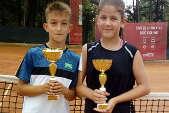 Tara i Ivan pobjednici dječijeg teniskog turnira Ivan Aranitović i Tara Rašović