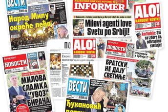U finišu predizborne kampanje Crna Gora i Đukanović na udaru srpskih tabloida U finišu predizborne kampanje Crna Gora i Đukanović na udaru srpskih tabloida