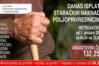Danas isplata povećanih staračkih naknada u poljoprivredi Danas isplata povećanih staračkih naknada u poljoprivredi