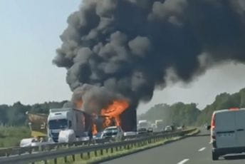 Hrvatska: Sudar kamiona i automobila, čule se eksplozije, poginule dvije osobe Hrvatska: Sudar kamiona i automobila, čule se eksplozije, poginule dvije osobe