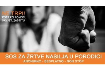 SOS linija: Za četiri mjeseca 1.182 prijava porodičnog nasilja SOS linija: Za četiri mjeseca 1.182 prijava porodičnog nasilja