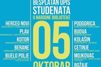 Besplatno učlanjenje za studente u narodne biblioteke Besplatno učlanjenje za studente u narodne biblioteke